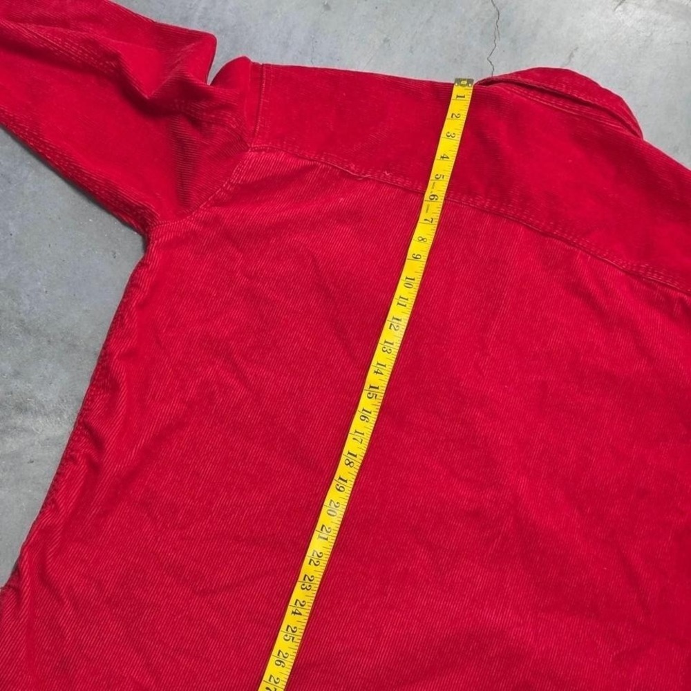 Vintage 80s 90s Marlboro Red corduroy quarter zip up shirt size medium - Picture 6 of 7